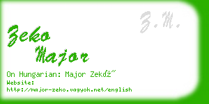 zeko major business card